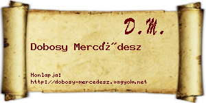 Dobosy Mercédesz névjegykártya